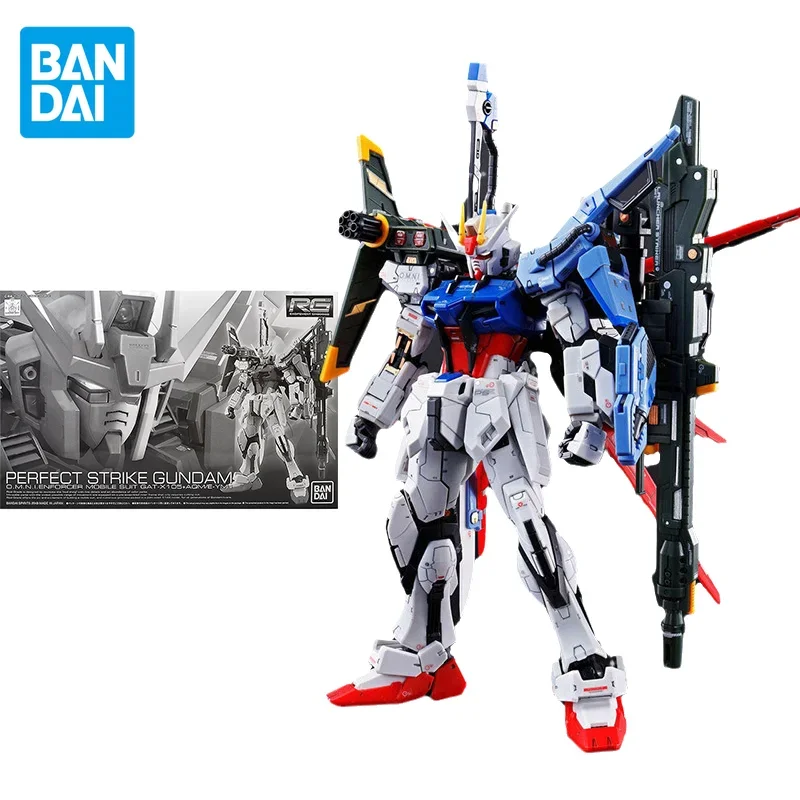 

Bandai Original GUNDAM Anime PB Limited RG 1/144 PERFECT STRIKE GUNDAM Action Figure Toys Collectible Model Gifts for Children