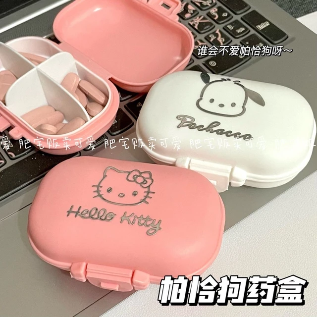 Sanrio Cartoon Character Hello Kitty My Melody Cute Portable Small Pill Box  Travel Portable Pill Box Storage Toys for Girls - AliExpress