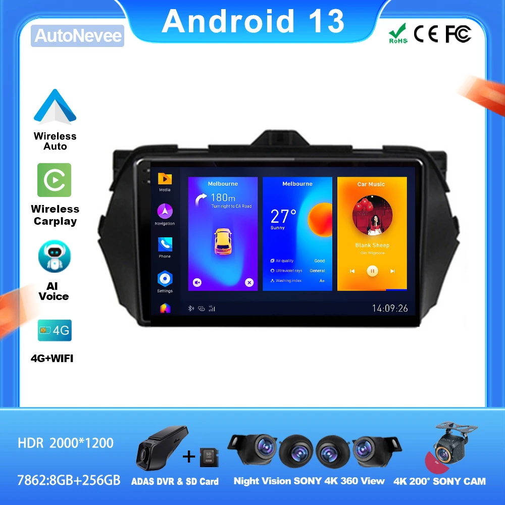 

Android For Suzuki Alivio 2014 - 2018 Car Player Auto Radio Video Multimedia NO 2din DVD WiFi Dash Cam Stereo Head Unit CPU HDR