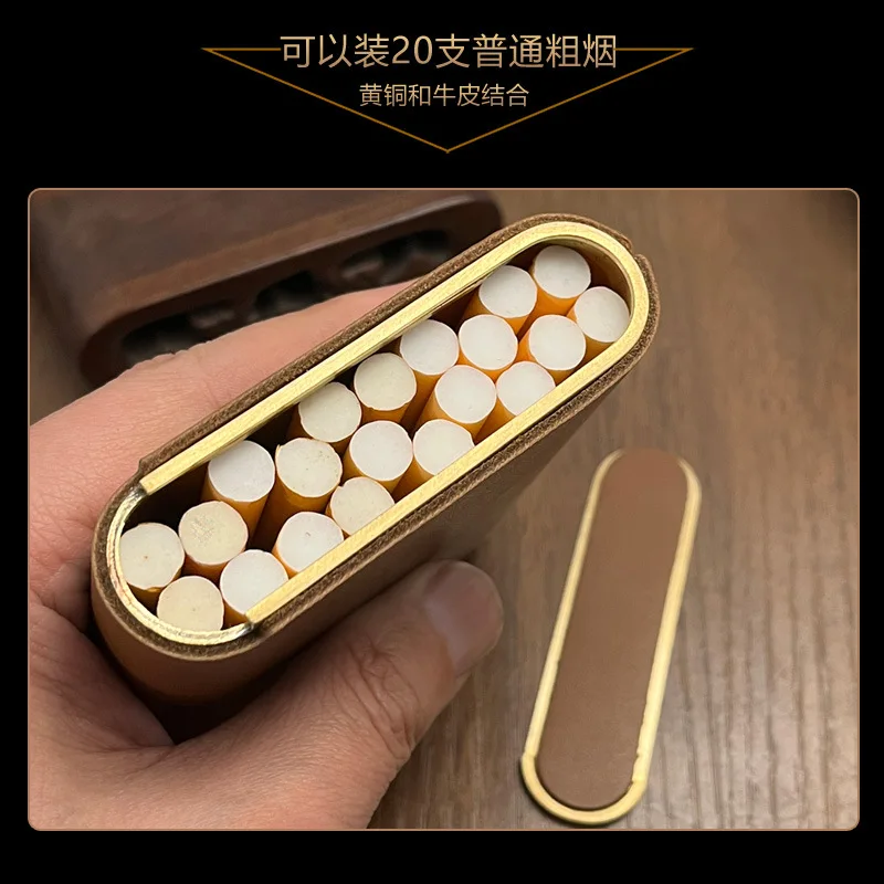 20Pcs Retro Lengthened Thin Cigarette Case Leather Material Split  Wear-resistant Anti-Pressure Cigarette Accessories - AliExpress