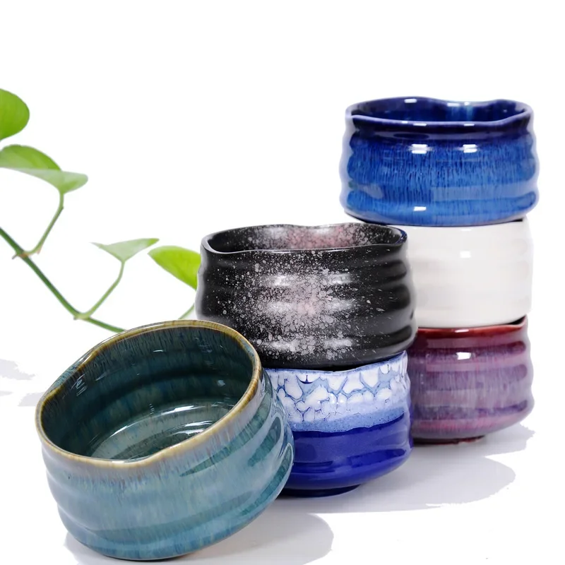 Japanese-style Temmoku Glaze Japan Matcha Green Tea Ceramic Bowl Tea Ceremony Handmade Cup Kung Fu Water Cup Drinkware