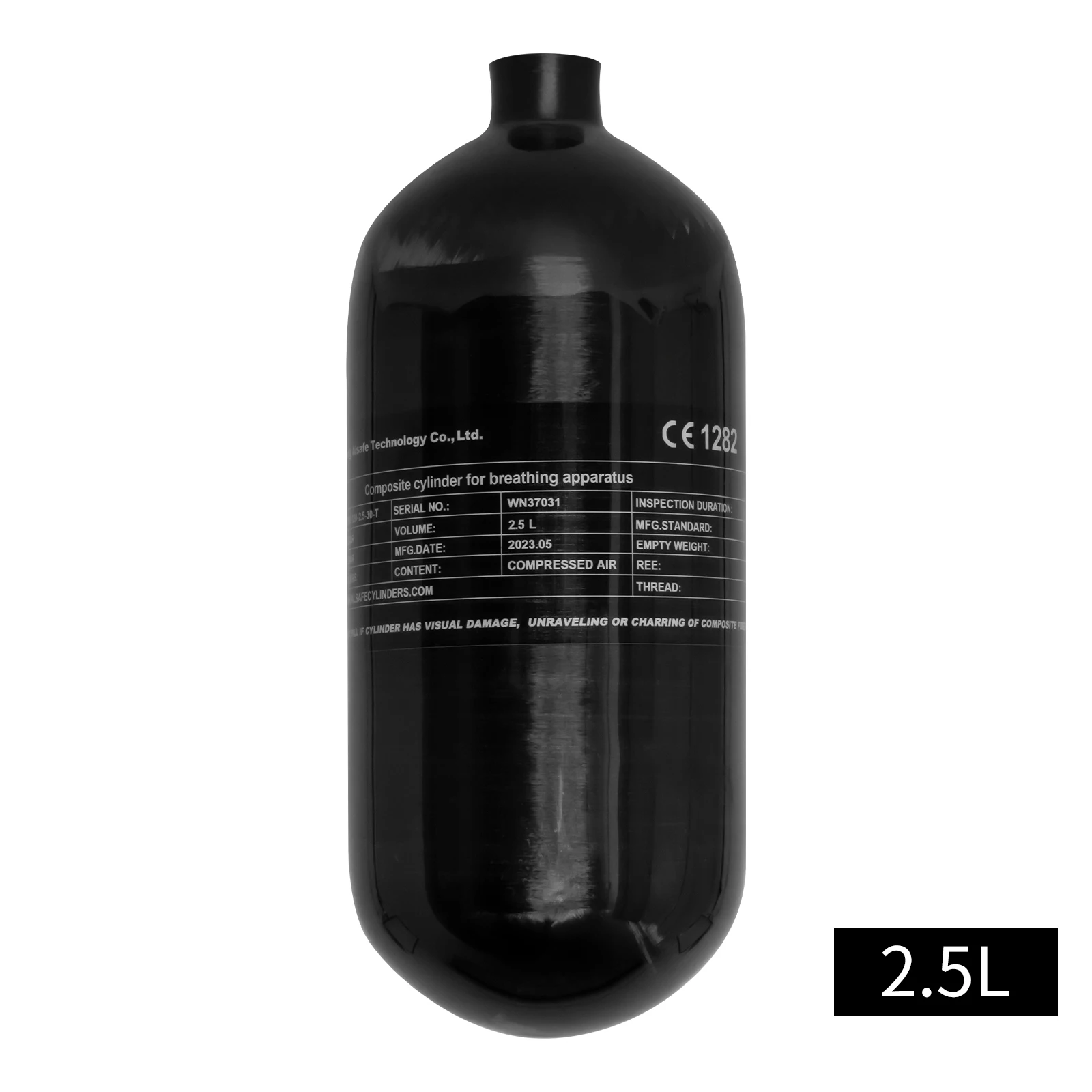 4500Psi300Bar30Mpa25LCarbonFiberCylinderHighPressureTankHPA