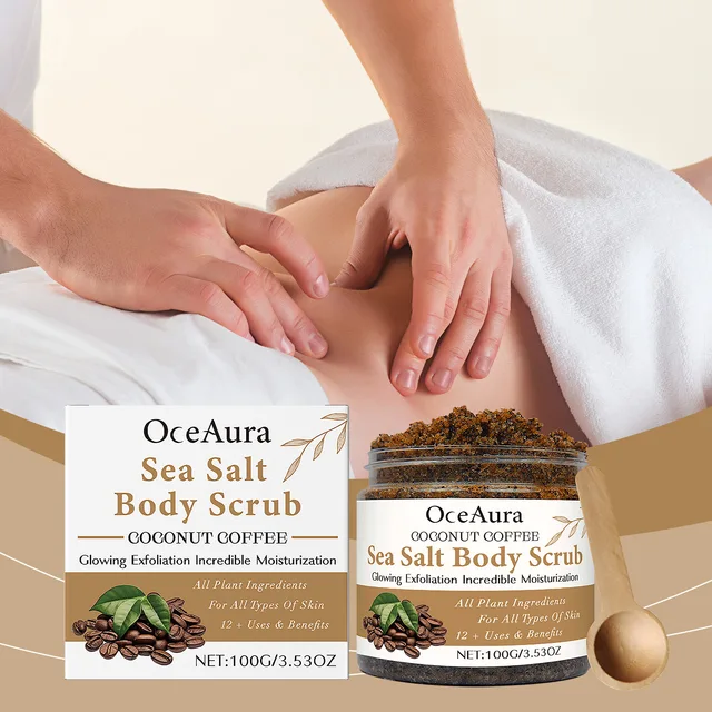 Gommage corporel au café et à la noix de coco, exfoliant doux pour les peaux mortes, hydratant et nettoyant 1