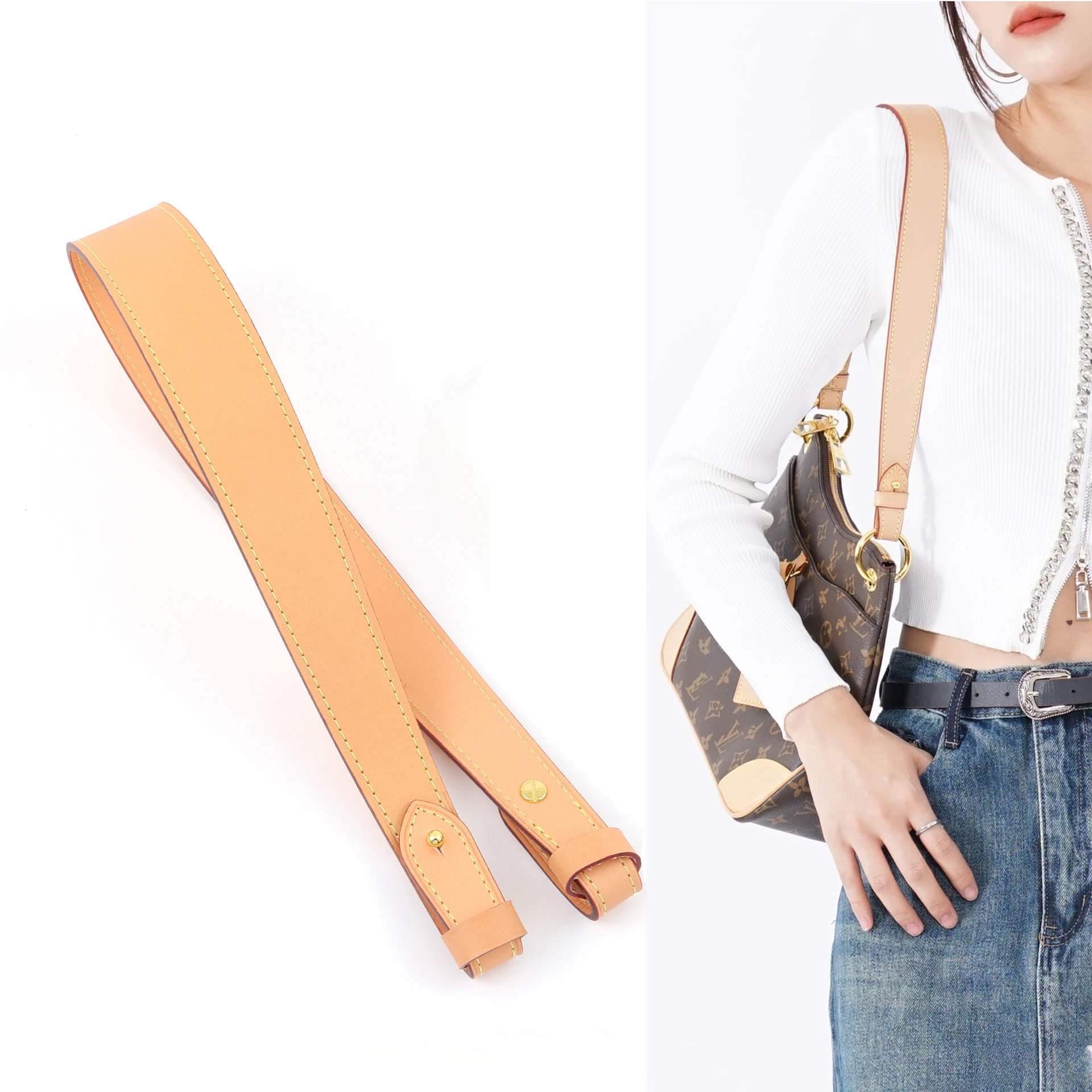 Cinturino Per Borsa In Pelle Geunnie Per Lv Neverfull Grazioso Delizioso Cinghie Con Manico Crossbody Underarmshoulder Cinture Accessori Per Borse