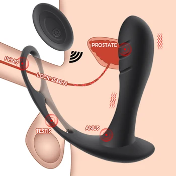 Male Prostate Massage Vibrator Anal Plug Wireless Control Wear Silicone Stimulate Massager Delay Penis Ring Sex Toys for Men Mixed Procurement Accepted Male Prostate Massage Vibrator Anal Plug Wireless Control Wear Silicone Stimulate Massager Delay Penis Ring Sex