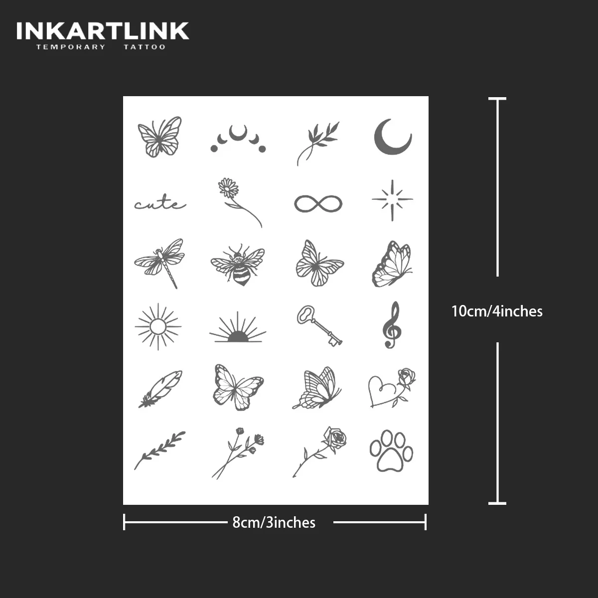 Mini pattern Temporary Tattoo,Lasts To 15 Days New Technology Magic Waterproof Semi Permanent Sticker. 4