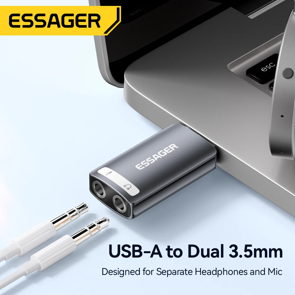 Essager USB External Stereo Audio Adapter
