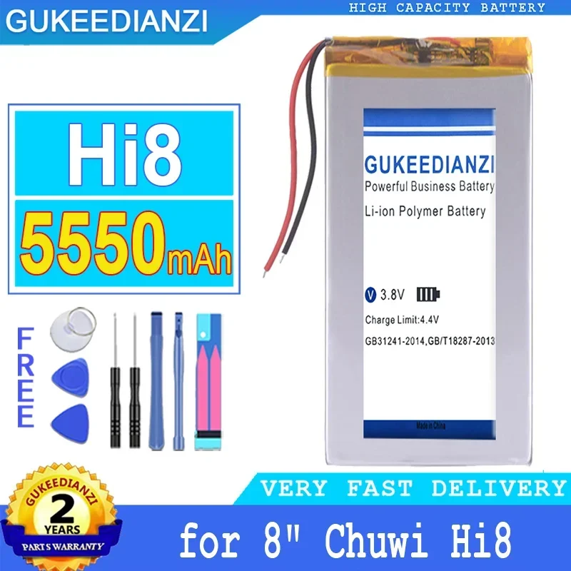 5550Mah Gukeedianzi Batteria Hi8 (2 Linee) Per 8 "Chuwi Hi8 Per Tablet Windows 3263156 3565158 Bateria Con Strumenti Gratuiti