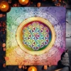 Mandala Flower of Life Altar Cloth Tarot Table Cloth Colorful  Tarot Table Cover For Witchcraft Astrology Oracle Card Readings 6
