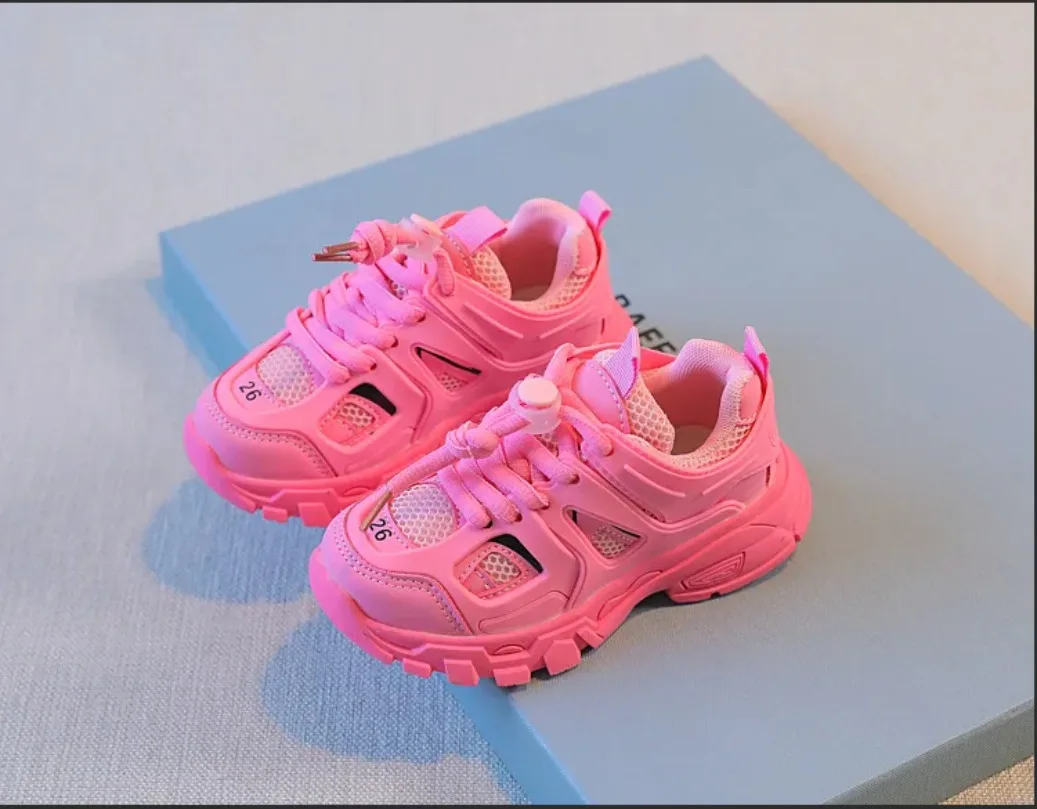New Children's Shoes Girls' Sports Shoe Thick Sole Breathable Boys' Leisure Label Summer AutumnDad's Shoes Utune
