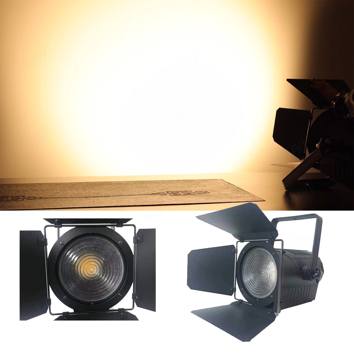 Zoom Manuale Professionale 200W Led Fresnel Lens Spotlight Cold Warm White Audience Surface Light Per Studio Wedding Theatre Stage