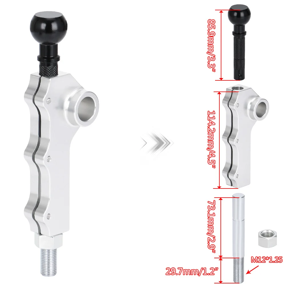 VR-For 2008-2014 Subaru WRX Legacy Outback Legacy Forester Double Adjustable Short Throw Shifter Customizable Three Bolts