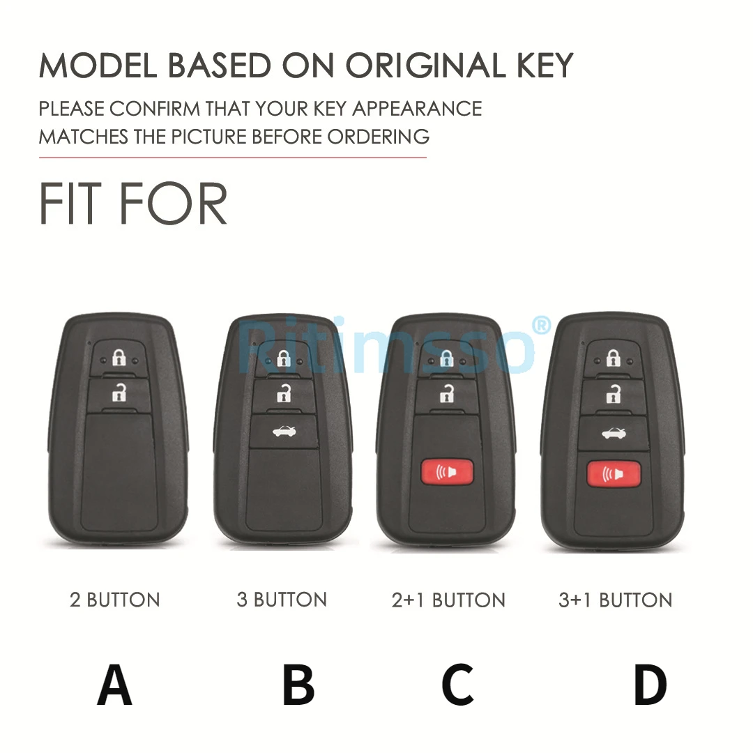 Handmade Leather Car Key Case Cover For Toyota Prius Camry Corolla C-HR CHR RAV4 Prado Accessories Keychain Covers key case key case cover car key shell remote control case cover