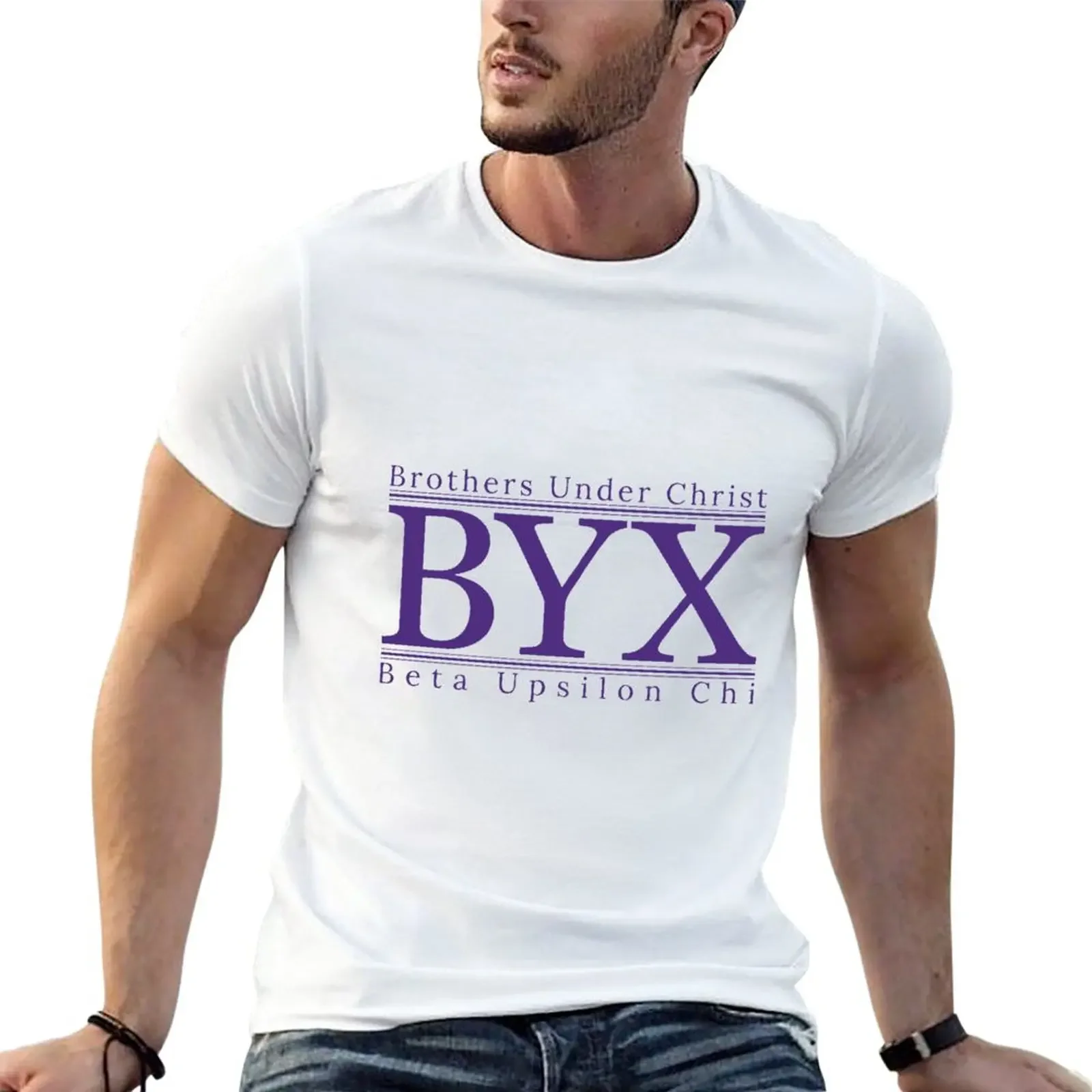 

BYX Logo T-Shirt summer top quick-drying slim fit t shirts for men