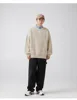 Heavyweight Thick Needle Pit Stripe Texture Sweater Solid Loose Round Neck Knit Jersey Coat man clothes 6