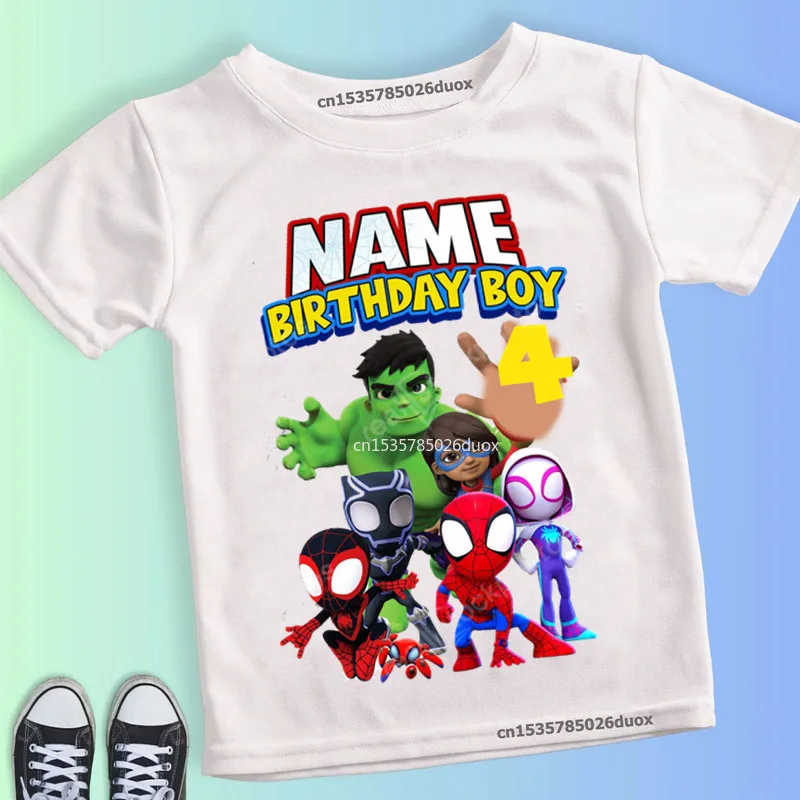 Marvel SuperHero Birthday Boy Summer Short Sleeve