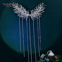 YouLaPan Tassels Bridal Headband Handmade Drill Chain Headpiece Wedding Hair Accessories Woman Bride Headpiece for Party  HP639