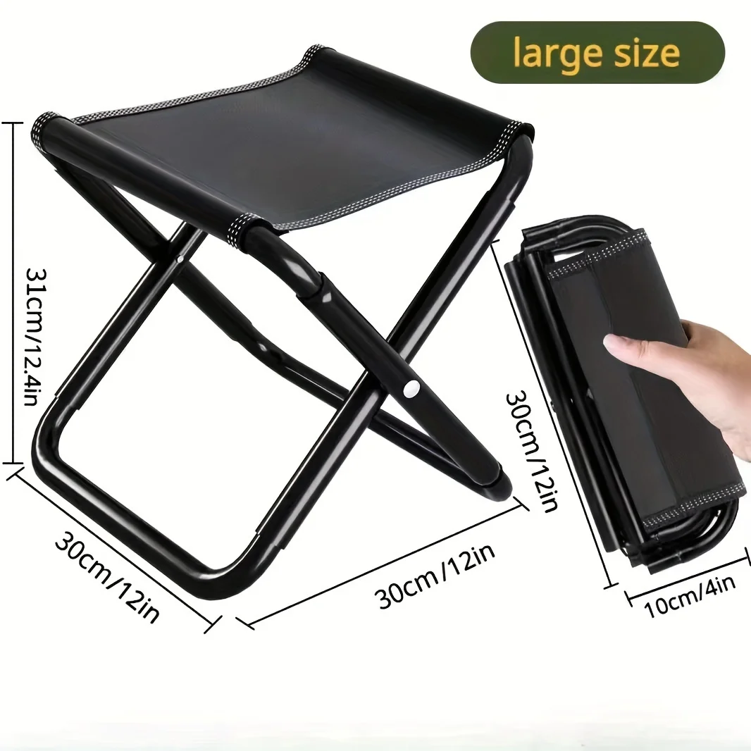 Portable Ultralight Foldable Stool, Stainless Steel Folding Chair With Bag, For Outdoor Fishing Camping, Mountaineering folding stool folding chair