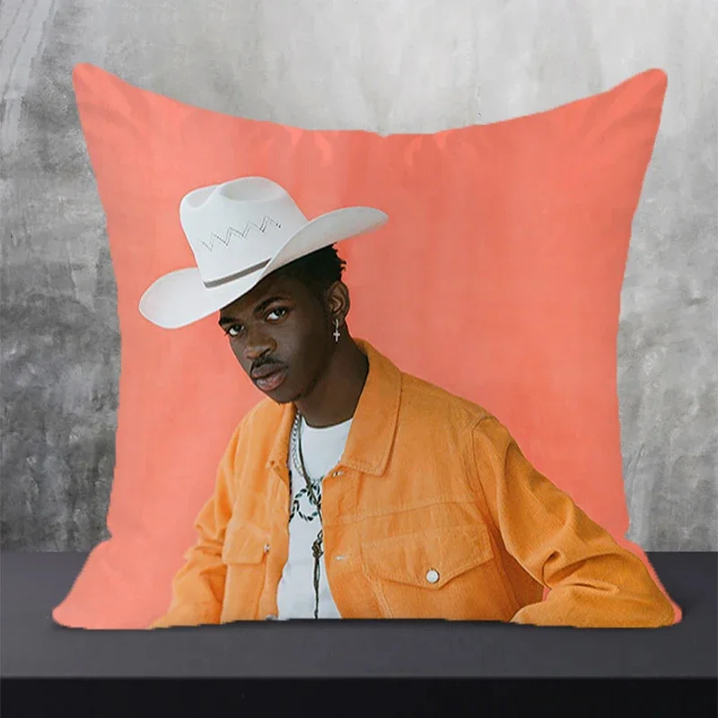 

Lil Nas X Decorative Pillowcase Double Sided Printing Cushions Furniture Cushion Cover 45*45 Square Pillowcases Pillow Covers