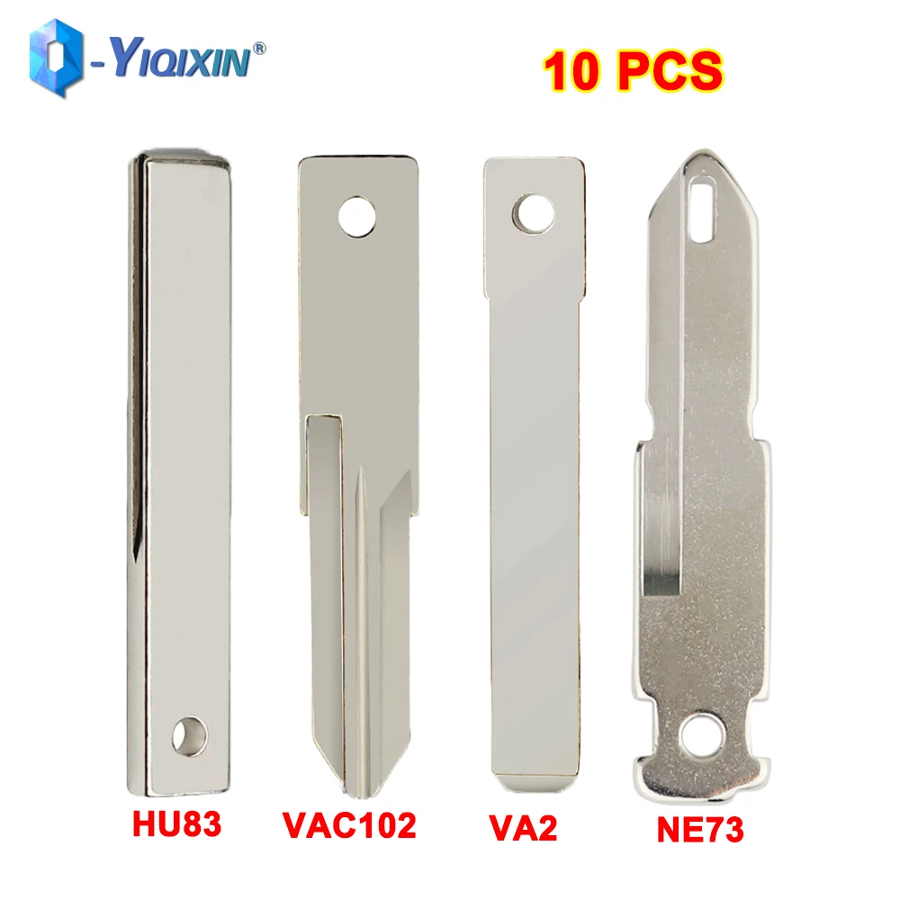 YIQIXIN 10 PCS Uncut Blank Key Blade For Renault Nissan Peugeot Citroen VAC102 VA2 HU83 NE73 Replacement Smart Remote Fob Blade yiqixin 10 pcs uncut blank key blade for renault nissan peugeot citroen vac102 va2 hu83 ne73 replacement smart remote fob blade