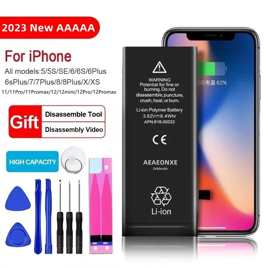 Dixsg Cycle Sostituzione Bateria Per Iphone 5 6 6S 7 8 Plus X Xr Xs Max 11 12 13 Pro Max Strumento Batteria Per Telefono Cellulare