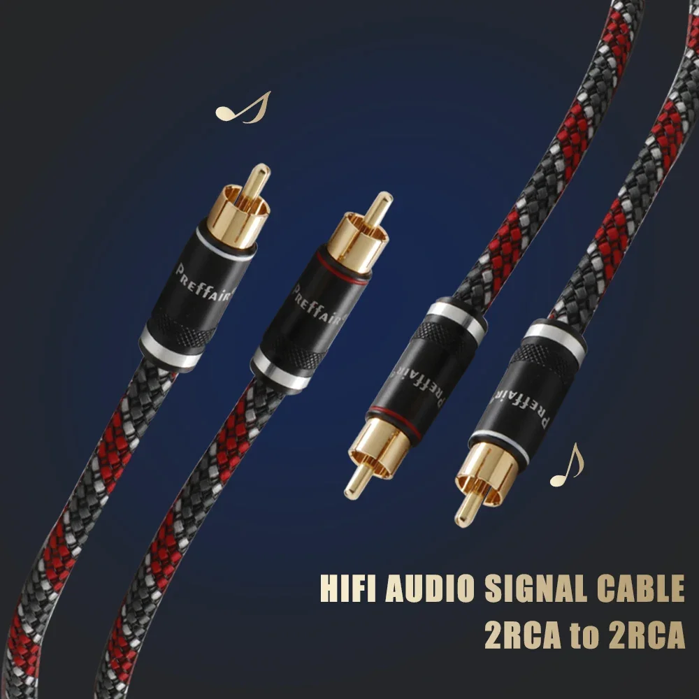 Coppia Ofc Rame Completamente Schermante Cavo Audio Rca Analogico Cavo Di Interconnessione Nuovo