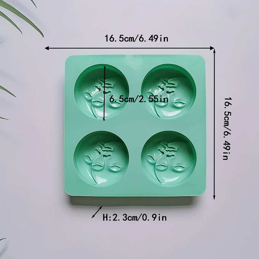 Silicone Soap Molds 4 Cavity Moon Sun Shaped DIY Crafts