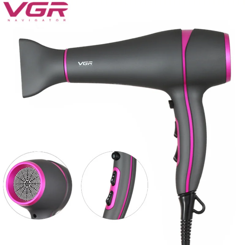 2200W Powerful Hair Dryer Fast Drying  Fast Heating Hot And Cold  3 Temperature Adjustable Blow Dryer For  Hair Salon Use new retractable folding shoe dryer constant temperature dryer heating deodorization dehumidification drying shoe