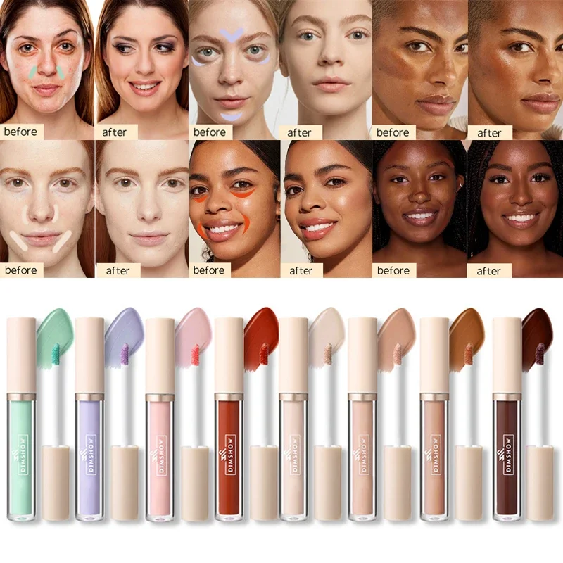 8 Colors Liquid Concealer Stick Dark Circles Orange Green Purple Cover Acne Concealer Foundation Waterproof Lasting Makeup Tools