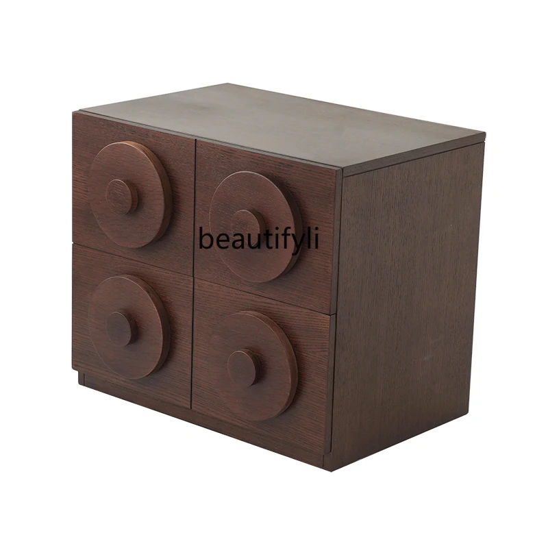 Armadio Vintage In Legno Massello Carmen Home Cassettiera Comodino Tv Locker Nordic Combination Side Cabinet