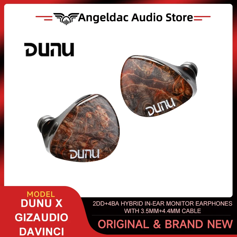 

Гибридные Внутриканальные наушники DUNU x Gizaudio DaVinci 2DD + 4BA с кабелем 3,5 мм + 4,4 мм