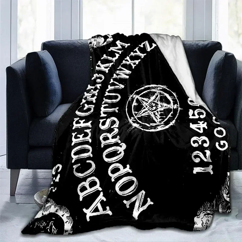 Winter Kid's 3d Printed baby blanket Cat Skulls Ouija Board Witchy Premium babes carpet Gothic Home Decor Quilt for Children 6