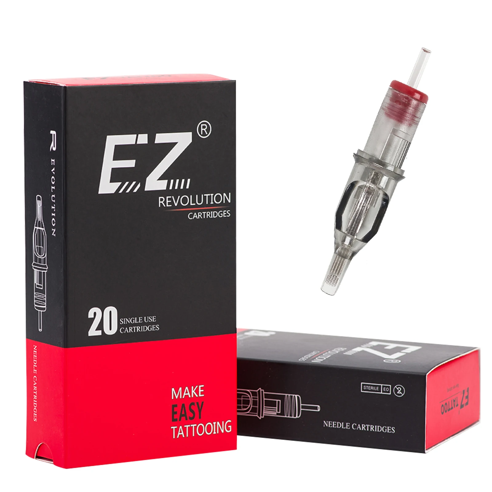 EZ Revolution Tattoo Cartridge #12 (0.35 MM) Curved Round Magnum (RM) Tattoo Needle for Rotary Machine Grips Suppies 20 PCS/Box tbk 578 machine lcd separator for curved lcd screen separate lcd refurbish devices