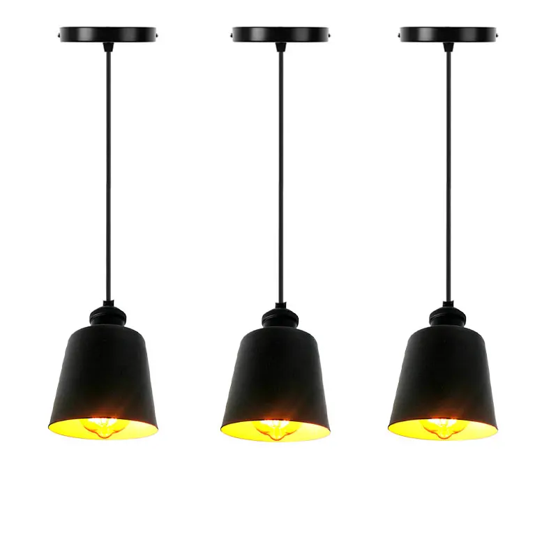 E27 Vintage Metal Lamp Holder Base With Line Ceiling Plate Kit Industrial Pendant Fitting Cap DIY Retro LampHolder