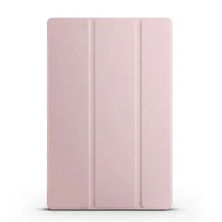 Premium Trifold PU Leather Soft Back Stand Tablet Cover in Elegant Design for MatePad Mini 8.8 (Pink)