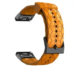 Premium QuickFit Silicone Watch Strap - 22mm/26mm - Quick Fit 22mm (Amber Yellow)