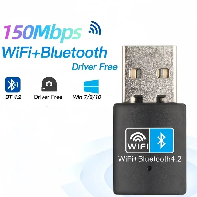 Беспроводной USB-адаптер 150 Мбит/с, Wi-Fi, Bluetooth 3