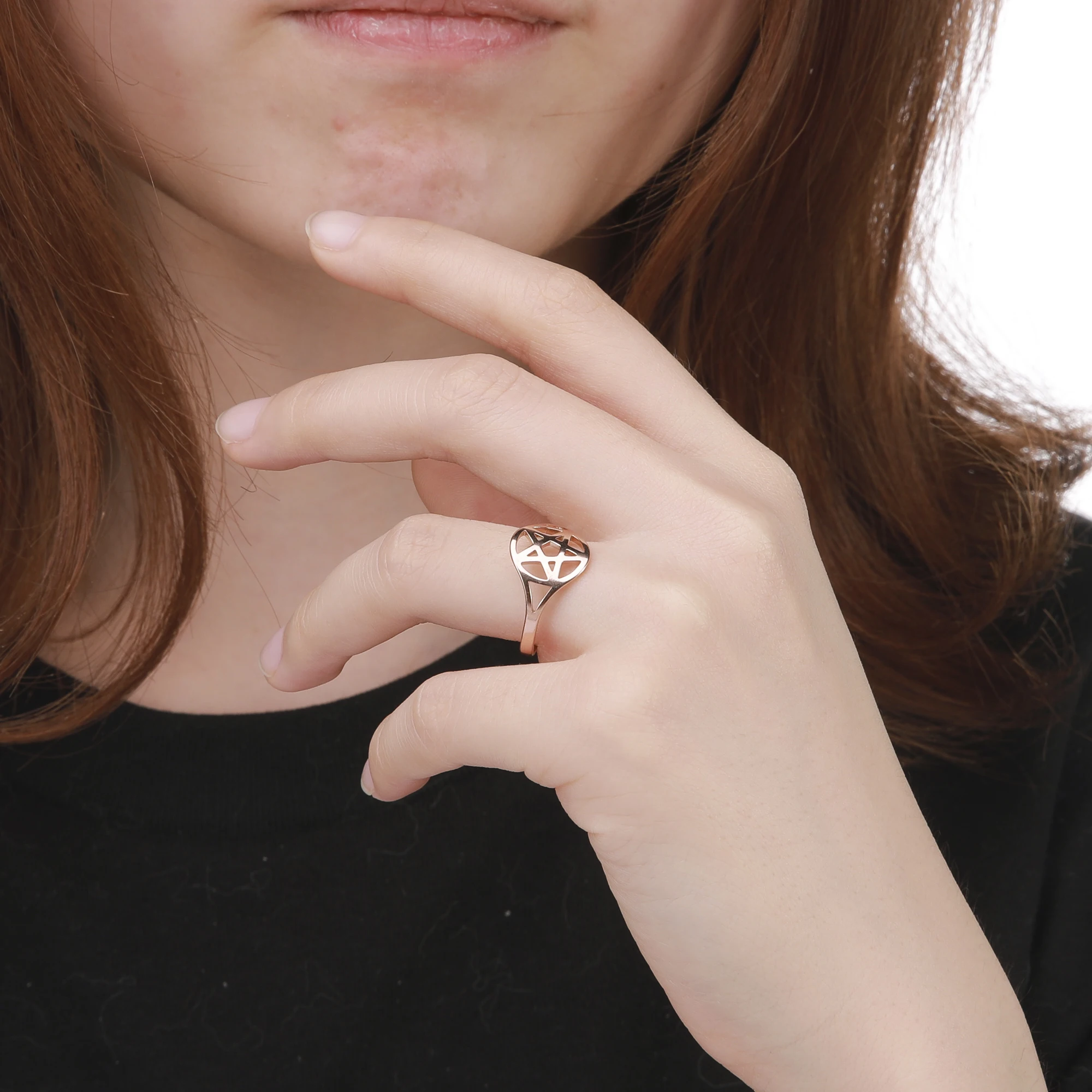 Pagan Symbol Pentagram Ring for Women Men Stainless Steel Star Couple Rings Engagement Wedding Gift Jewelry couples rings stainless steel ring finger ring wedding rings wedding ring
