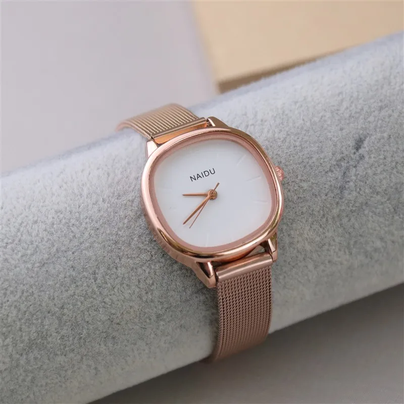 2023 Year  Square Ladies Watches For Women Girl Simple Folding Buckle Stainless Steel Watchband Quart Charm Wristwatch