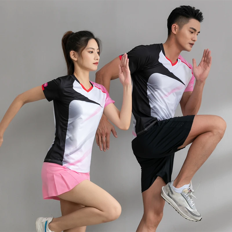 High End Tennis Shirt Women & Men Badminton Uniform Table Tennis Clothes Training T-shirt Ping Pong Skirt Sports Shorts Skorts