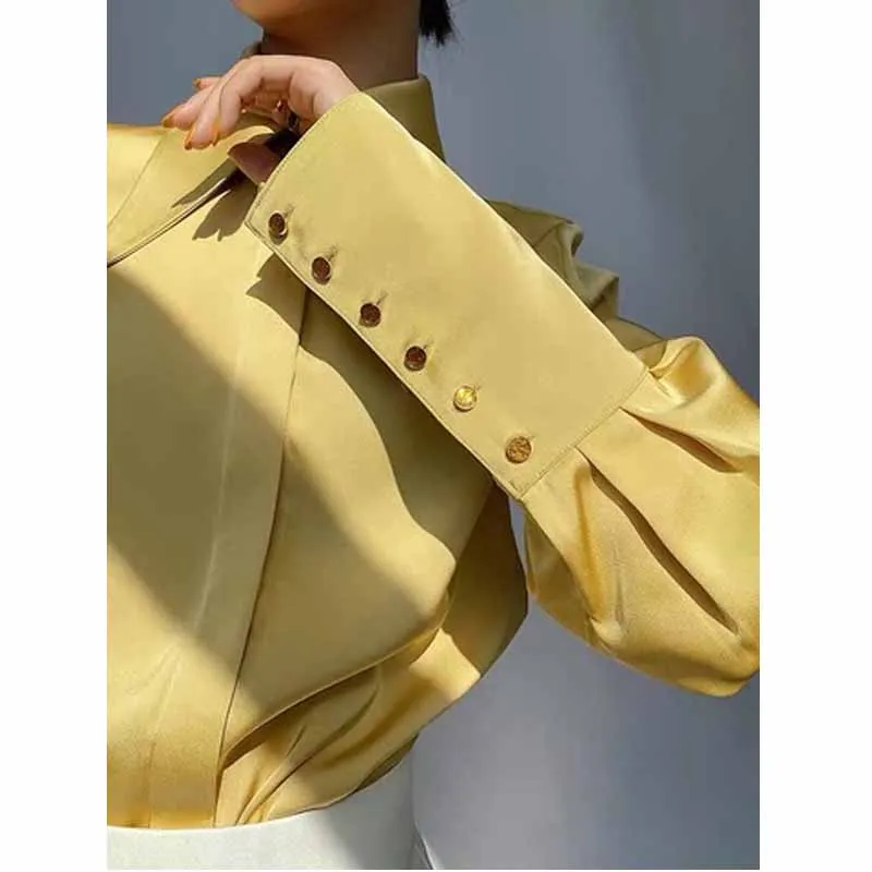 Autumn Vintage Women Blouse Elegant Office Lady Long Sleeve