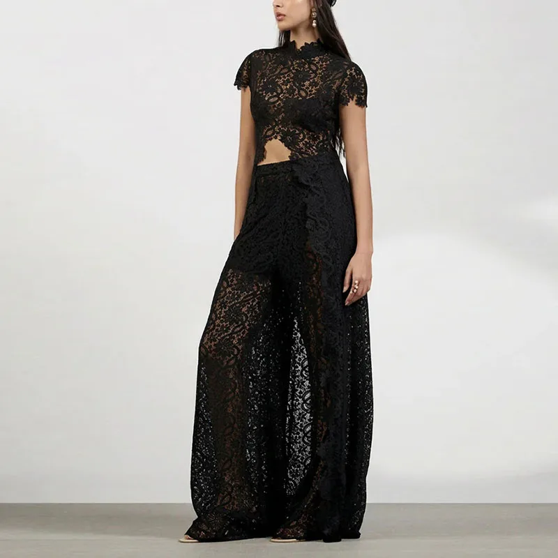 ตัวเลือกสินค้า ชุดเซ็ตเสื้อคลุมลูกไม้ กางเกงทรงสวย ใส่สบายสไตล์สาวหวาน