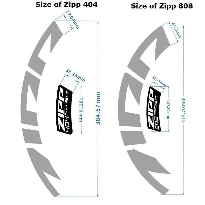 Wheel Sticker Set for zipp firecrest 202 303 404 808 Road Bike Bicycle Decals