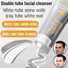 C Coffee Facial Cleanser Double Tube Amino Acid Cleanser Mixed Oil Moisturizing Gentle Cleansing Pores Oil Control Unisex 80g 4