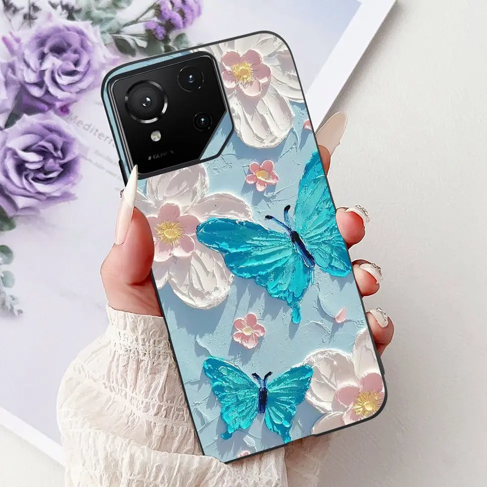 Luxury Cute Cat Silicone Shockproof Bumper Back Cover - Stylish Painted Design