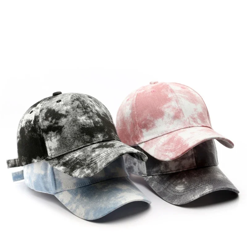 

Unisex Baseball Cap Men Women Cotton Tie-dye Colorful Snapback Caps for Girl Women Hats Summer Sun Hat Gorras Para Mujer 여름모자