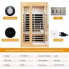 2 Person Sauna,Low EMF Far Infrared Sauna, 1500W Hemlock Wood Sauna Indoor Sauna Infrared Sauna for Home with Bluetooth Speakers 6