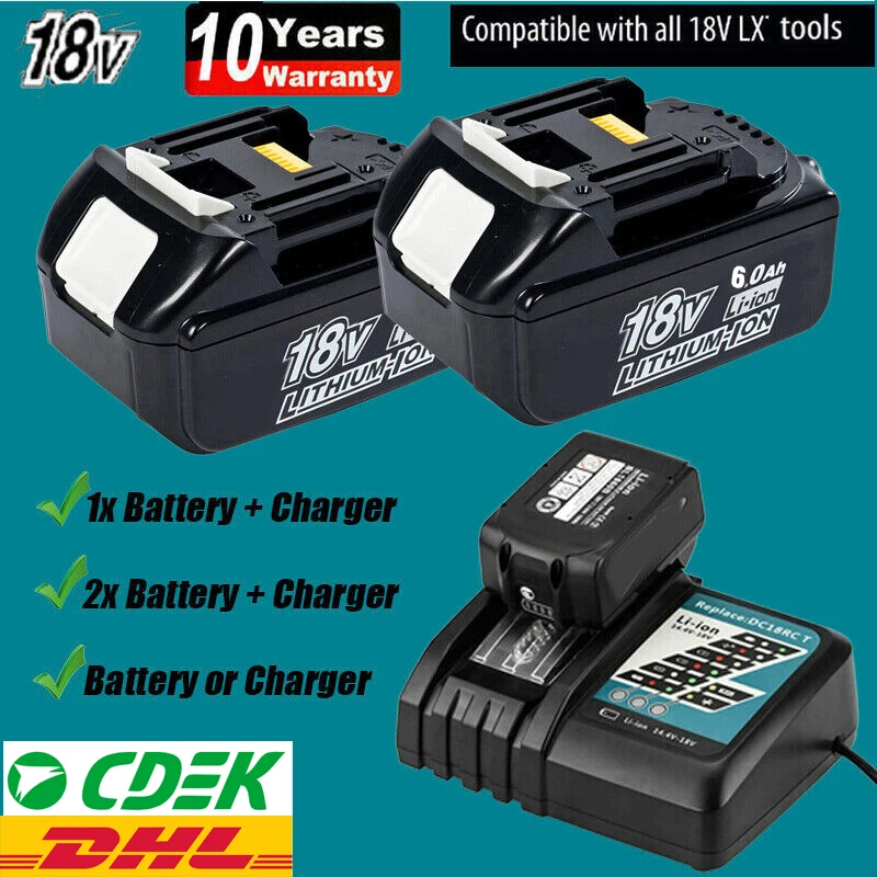 

BL1850 for makita 18v 6ah original battery bl1830 bl1860 bl1850B tool batteries compatible for Makita 18 Volt wireless grinder