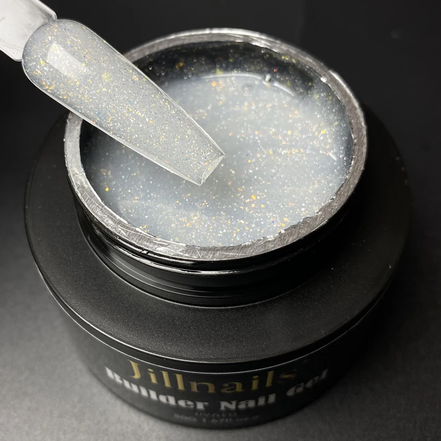 Jillnails 50g Shimmer Milky Hard Gel Builder Reflective Nails Extension Glitter Building Gel 2