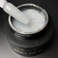 Jillnails 50g Shimmer Milky Hard Gel Builder Reflective Nails Extension Glitter Building Gel 2
